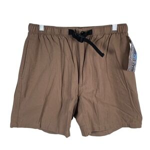 New Sportif USA Womens Outdoor Shorts Medium Brown Cotton Belted‎ Canvas Hiking